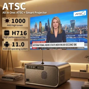 8k Smart Projector 30000 Lumens Android Video hd Mobile mp4 movies Outdoor Projectors Amusement Equipment DVB T2 Digital Tv