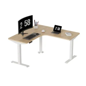90 Corner Gaming Table Office Standing Desk Height Adjustable Sit Stand L Shaped Cornputer Table
