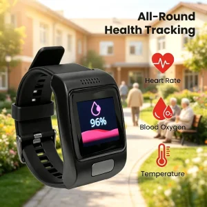900MAH 4G LTE Smart Watch VL12S Fall Detection GPS Real-Time Tracking Senior Safety Watch SOS Calling Remote Control Smart Watch
