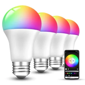 Dimmable 9W 12W 15W A60 A19 E26 E27 B22 RGB Color Smart LED Bulb