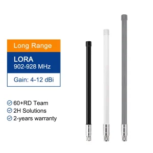 915MHz LoRaWAN Gateway Antenna 4-12dBi Fiberglass Omni Vertical Outdoor Base Station Antenna for Industrial IoT and Agriculture