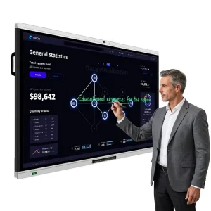 98 Inch 4K Interactive Whiteboard 20Point Capacitive Screen Smart Board Android OPS Meeting Education