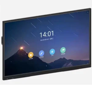 98 Inch 4K UHD Indoor Interactive Flat Panel Android 14 Smart Meeting Board Infrared Touch 20 Point Dual Pen Retail Store