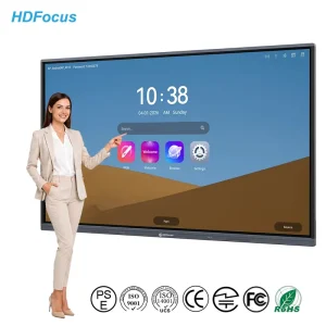 98 Inch Interactive Flat Panel 4K Touch Screen Digital Whiteboard Dual OS All in One Display for Meeting & Teaching