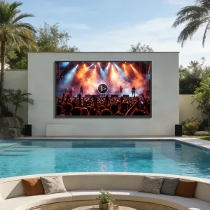 98 Inch Outdoor TV 4K UHD Google TV IP65 Waterproof Nits Smart Digital Display for Patio Restaurant Hotel