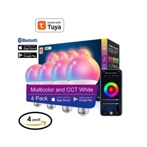 9W/10W/12W/15W RGB Smart LED Bulb, E27 A60, Tuya Smart Control, Residential Use, Bluetooth, AC, Alexa