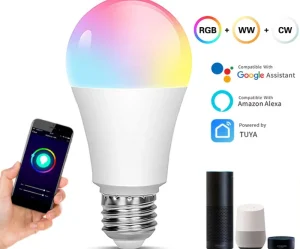 New Smart Light Bulb 9W 10W E27 E26 110V 220V Color RGB Dimmable Alexa WiFi LED Smart Bulb
