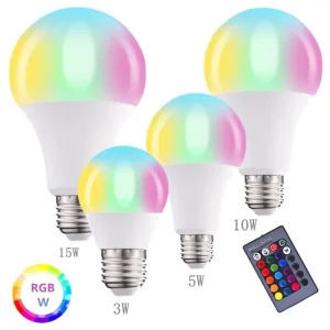 Smart Color-Changing RGB LED Bulb 9W 12W 15W, Tuya 15W Smart Bulb, E27 E26 B22
