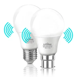 Energy-Saving 9W A19 A60 Wireless LED Smart Light Bulb, 3 CCT, Dusk-to-Dawn Radar Motion Sensor, for Porches, Garages, Hallways, and Basements