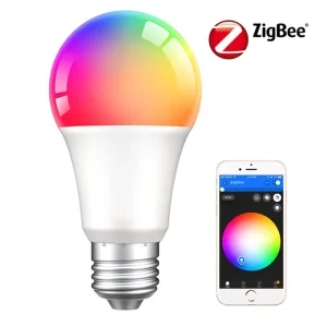 New Smart Bulb 9W E27 E26 B22 RGBCW Supports Alexa, Google, WiFi, Zigbee, and Tuya