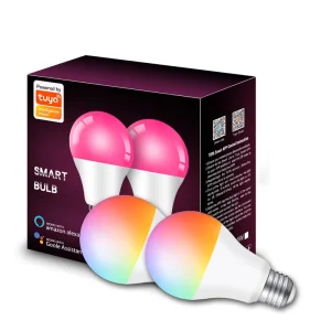 9W/18W WiFi Smart LED Bulb, E26/E27, RGB Light, Compatible with Alexa and Google Home, Tuya Smart Life App, Dimmable RGB + White + Warm White