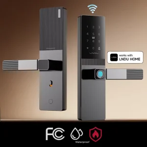 A01 WiFi Fingerprint Unlock Smart Door Lock for Wooden Door with 5050 Mortise IC Card Type-C Emergency Charging