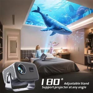 A10 Mini Pico Portable Home Theater Beamer 1080P 4K Android Smart Wireless Cinema 200 Lumens 2GB RAM 16GB Auto Focus