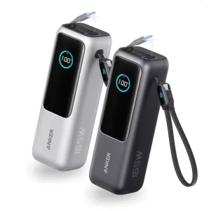 A1695 25000mAh Power Bank Ultra Fast Portable Charger Travel Essential with 165W Total Output Smart Display Fast Charging