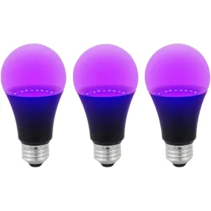 A19 LED Light Source E27 10W AC UV Blacklight Aluminum Party Halloween Paint Permanent Spray Ink 365nm 360° Beam Smart Bulb