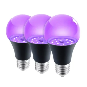 Smart LED Fluorescent Light Bulb A19 UVA 385–400 nm 12 W Halloween Glow Party Body Art Paint Ultraviolet Purple Black Light Bulb