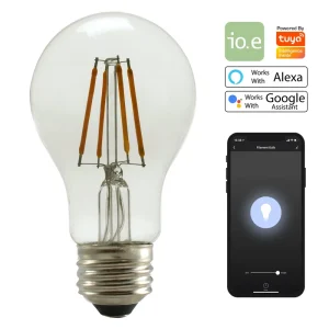 Smart Filament Bulb A19 Vintage Bulb WiFi Tuya Decorative Filament Indoor Light Voice-Controlled