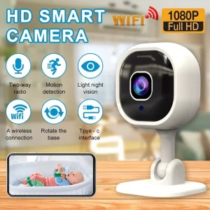 A3 1080P WiFi Mini Security Camera with Two-Way Voice Intercom Infrared Night Vision CMOS Sensor Home Smart Monitor