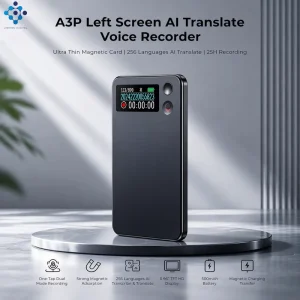 A3P Left AI Smart Voice Recorder Lithium Aluminum Alloy WiFi Magnetic Attachment for Meeting Recording