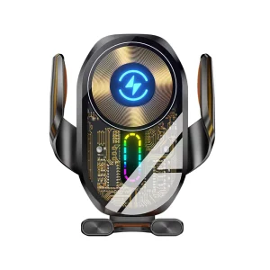 A5 A5E Three-Axis Linkage Transparent Car Audio Voice-Controlled Illuminated Motorized Wireless 15W Fast Charger