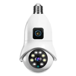 A6 4MP CMOS HD Wireless Smart CCTV Camera Dual Lens E27 Bulb PTZ with Night Vision WiFi Cloud Storage Home Security