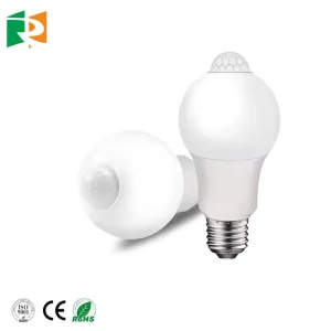 Motion Sensor LED Bulb A60 5W E27/B22 Base, 170–265V, 2700K/4000K/6500K, Smart Automatic On/Off PIR Infrared Sensor Lamp