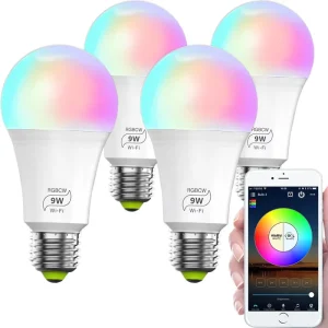 Smart Bulb A60 E12 5W Candle Foam WiFi Notification Foam Smart Bulb RGB Multicolor Smart Candle Light Bulb