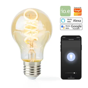 Smart Filament Bulb Decorative Light A60 E27, Adjustable CCT, Alexa and Google Home Voice Control