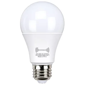 Smart A60 LED Bulb 12W Motion Sensor E27 Aluminum Energy-Saving Indoor Office Lamp