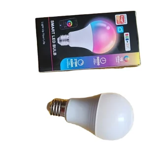 A60 LED-Controlled RGBCW Smart Bulb, Tuya 9W RGB Color LED Smart Light