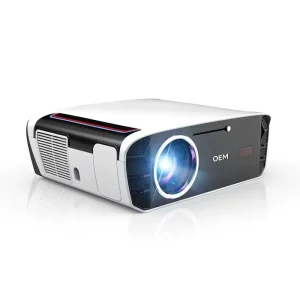 A9Q 1850ANSI High Lumens FULL HD LCD Android Wifi Blue Tooth 4K Projector With 50000 Hours Long Life LED Lamp