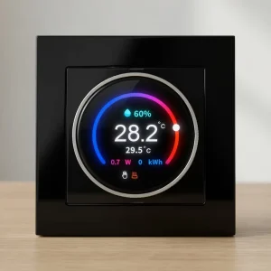 AC507 LED Mirror Touch Switch Modern Flexible Weekly Programmable Smart Room Thermostat For Floor Heating With WIFI Control