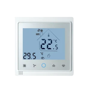 AC603F Digital Programmable WIFI Optional Fan Coil Thermostat 220V/24V Flame Retardant PC+ABS Square Modern Design Villa