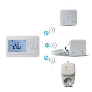 AC8048 Wall-mounted Battery Operated Weekly Programmable Smart Thermostat -5~30 Set Point Range Floor Heating Parts