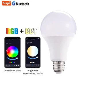 AC85-265V Smart LED Bulb 10W Wireless RGB + CCT, A60/A70 RGBCCT Dimmable Bulb, E27/E26/B22