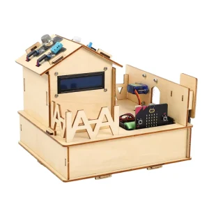 ACEBOTT ODM Smart Home Starter Kit Wooden House DIY Sensor Kit Programmable Education Microbit IOT BT APP Control Wood Stem Kit