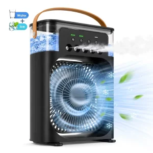 ACF01 4 in 1 Smart Home Portable Electric Fan with LED Night Light USB Operated Water Mist Air Conditioner Humidifier