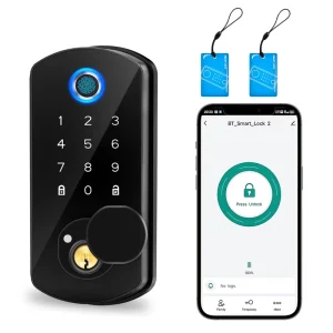 AF07 Wifi Fingerprint Smart Door Lock 60/70mm Lock Body Keypad Digital Combination Home Security Deadbolt Lock
