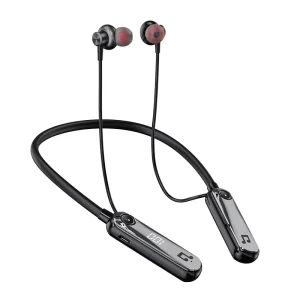 AI 50 60h Metal Neckband Headsets with Stereo Sound Sweat Proof Wireless Earphones Digital Display Battery Indicator