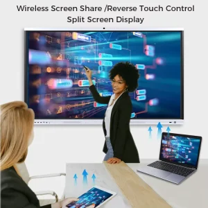 AI Camera Conference 4k Uhd Smart Whiteboard Built In Ai Function Android 15/16 Office Meeting Wall Mount Interactive Whiteboard