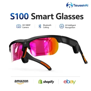 AI Camera Glasses 13MP WiFi6 Transmission Voice Assistant Real Time Translation Recording Smart Eyewear