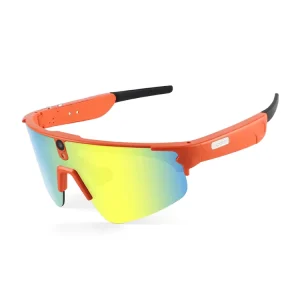 AI Camera Smart Glasses UV400 Sports Sunglasses with BT WiFi for Cycling Hiking Video Recording