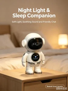 AI Desktop Companion Robot DeepSeek ChatGPT OLED Facial Expressions Voice Dialogue Touch Sensor Interactive Pet Charging Dock
