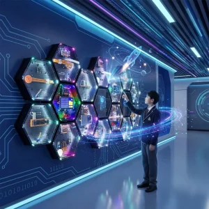 AI Education Interactive Wall Voice Interactive Smart Map Intelligent Modular Science Learning AI Device For AI Laboratory