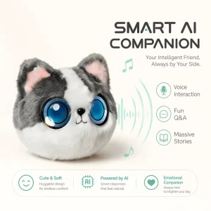 AI Electronic Pet Robot Blue LED CE CPC Smart Voice Interaction Typ C Cotton