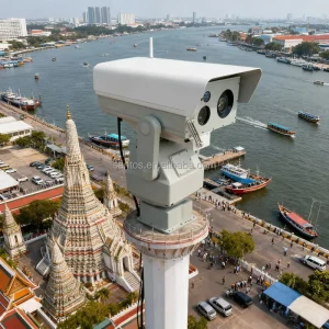 AI Enhanced Thermal Imaging PTZ Camera 20km IR Detection IP Remote Control Maritime Security
