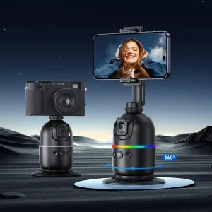 AI Face Tracking Desktop Live Broadcast Phone Stand Table Mobile Phone Gimbal Device with 1 4 Connector