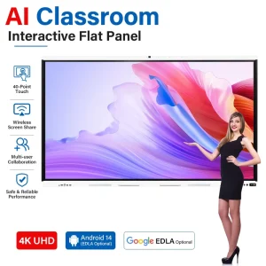 AI Function 4K Interactive Flat Panel Touch Screen LCD 98 Inch Smart Boards Interactive Whiteboard for Classroom Business