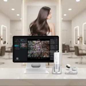 AI Intelligent Analysis Hair Tester Skin Analyzer Analysis Scalp Care With Cloud Data Storage Hair Analysis Machine