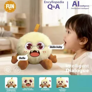 AI Intelligent Dialogue Chat based Early Education Questions and Answers Voice Interaction Companion Plush Toy